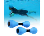 1Pair Adjustable Training Water Floating Small Dumbbells for Swimming Blue
