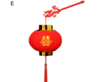 Portable Lantern Exquisite Wear Resistance Plastic Chinese Red Traditional Lantern Holiday Props