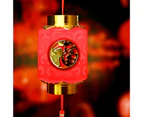 Portable Lantern Exquisite Wear Resistance Plastic Chinese Red Traditional Lantern Holiday Props