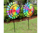 Pinwheels Round Shape Fine Workmanship Colorful Wind Spinners Model Toy for Outdoor-Windmill