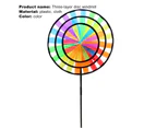 Pinwheels Round Shape Fine Workmanship Colorful Wind Spinners Model Toy for Outdoor-Windmill