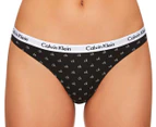 Calvin Klein Women's Carousel Thong/String 3-Pack - Red/Grey/Black