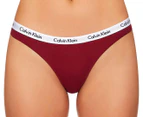 Calvin Klein Women's Carousel Thong/String 3-Pack - Red/Grey/Black