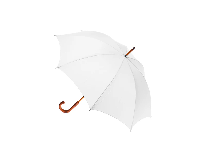 Clifton 103cm Classic Wedding Walking Umbrella Wood Shaft/Handle Windproof White