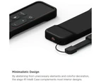 Non-slip silicone protective case with wrist strap compatible with Apple TV 4K 4. Generation Siri Remote Controls silicone case cover - Black