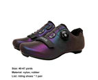 1Pair Cleats Spinning Shoes Impact Resistant Breathable Anti-slip Men Cycling Cleats Shoes for Outdoor Multicolor 40