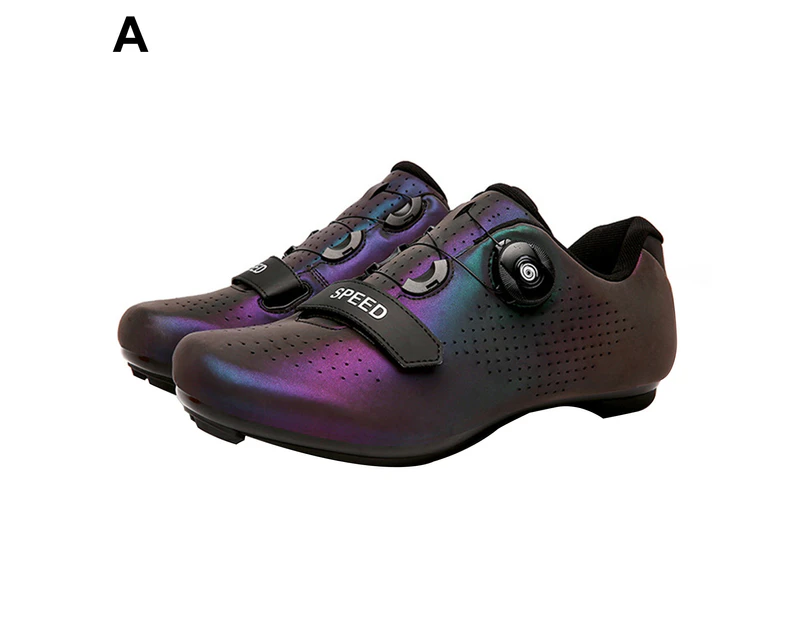 1Pair Cleats Spinning Shoes Impact Resistant Breathable Anti-slip Men Cycling Cleats Shoes for Outdoor Multicolor 47