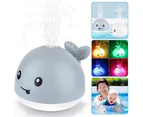 Baby bath toy water toy,whale spray induction floating bath toy with light and music, pool water spray toy for 1 year old baby children toddlers party gift