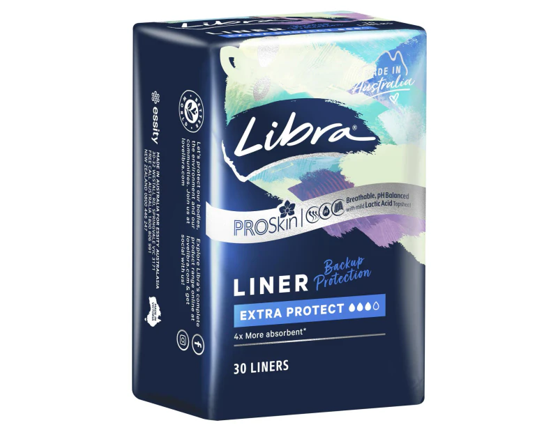 Libra ProSkin Extra Protect Liners - 30 Pack