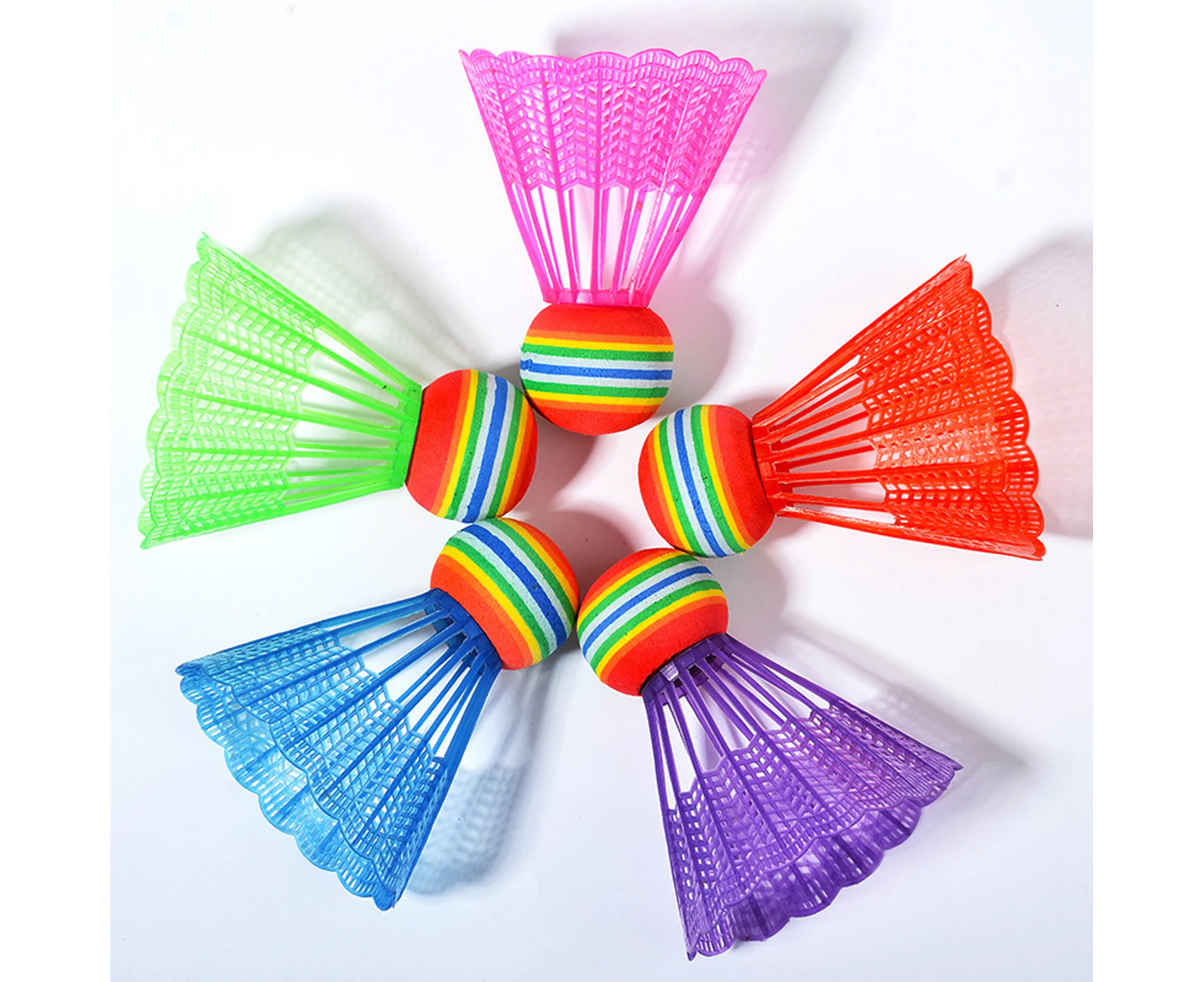 10Pcs Training Shuttlecock High Strength Continuously Bounce EVA Good Toughness Badminton Ball Sports Accessories Random Color