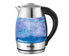 TODO 1.7L Glass Cordless Kettle Keep Warm Electric Dual Wall LED Water Jug - Stainless Steel