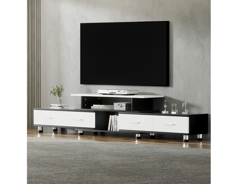 Artiss TV Cabinet Entertainment Unit Stand Wooden 160CM To 220CM Storage White