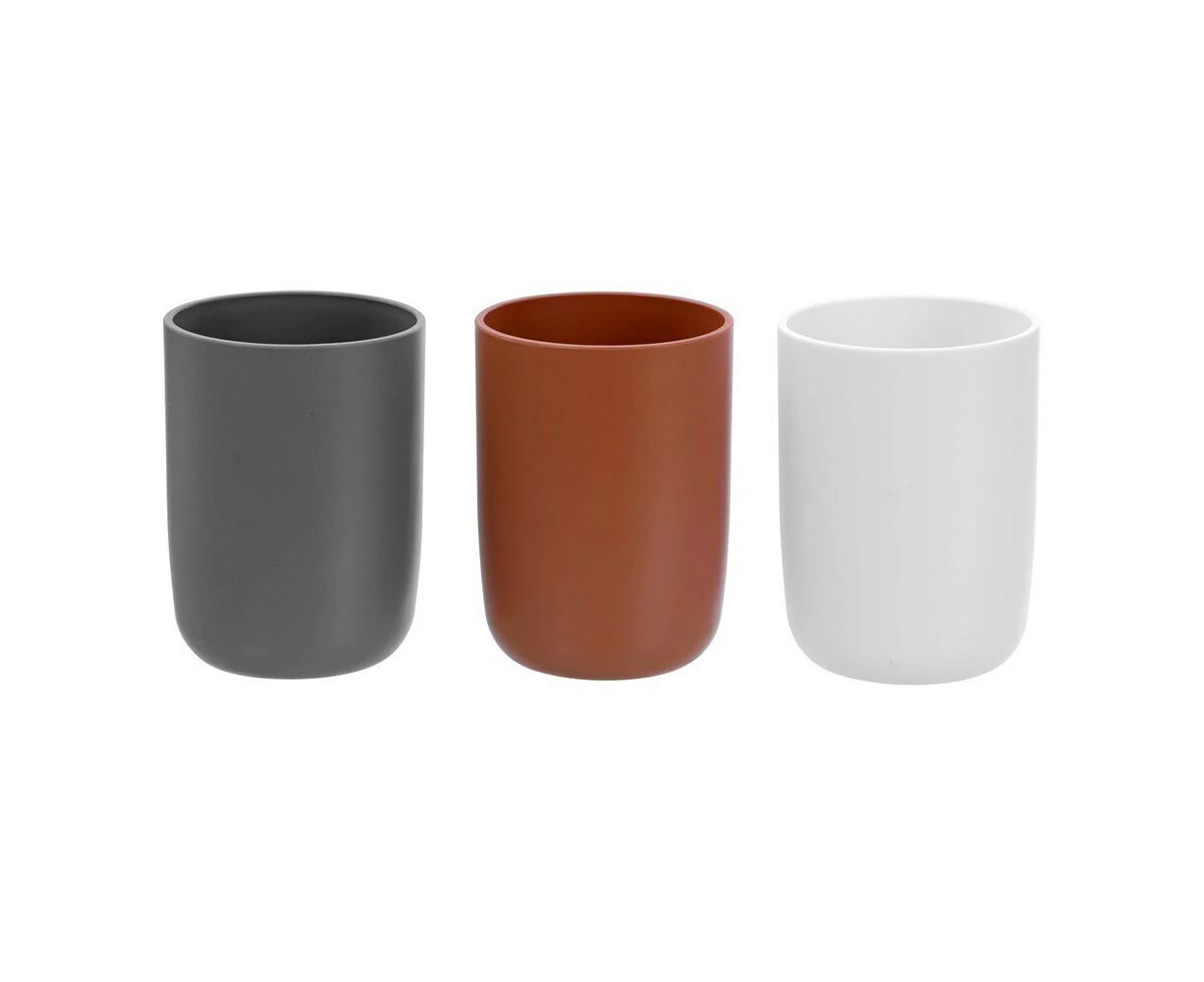 3x Boxsweden Bano Essentials 350ml/10cm Bathroom Tumbler Holder Organiser ASST