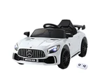 Kids Electric Ride On Car Mercedes-Benz AMG GTR Licensed Toy Cars Remote White