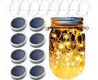 Mason Jar Solar Lantern Lights, 8 Pack of 20 LED Fairy Solar Lights