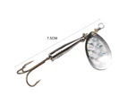 360 Degree Rotating Metal Sequin Bait Fishing Lure Hook Spinner Spoon Lures A