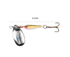 360 Degree Rotating Metal Sequin Bait Fishing Lure Hook Spinner Spoon Lures C
