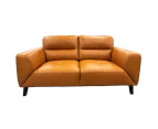 Downy  Genuine Leather Sofa 2 Seater Upholstered Lounge Couch - Tangerine