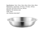 Stainless Steel Plates Temperature Resistant Matte Texture Multi-functional Camping Dinner Plate Dish for Ourdoor