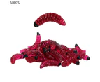 50Pcs Artificial Lure Worm Shape Lifelike PVC Eco-friendly Soft Fish Lure for Freshwater Red
