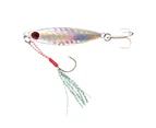5cm 10g Metal Sequin Simulation Fish Fishing Bait Hard Lure with Double Hooks Pink Double Hook