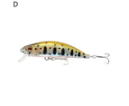 5.5cm/5g Fishing Lure Realistic Sharp Hook 3D Eyes Heavy Sinking Small Minnow Artificial Bait Wobblers Crankbait for Outdoor  D