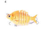 6.35cm 8g 6 Sections Artificial Fishing Lure Wobbler Fish Swim Bait Tackle Tool 4