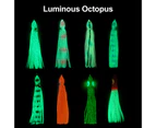 5Pcs/Set 9cm Luminous Soft Octopus-Shaped Fake Baits Faux Lure Fishing Tackle 90