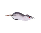 6cm 11.5g Reusable Rat Bait Wear Resistant Silicone Rat Lure With Double Hook for Fishing C