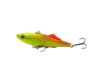 6.5cm/15g Plastic Hard Bait Realistic Strong Bicyclic Rings Sinking VIB Bait Fishing Accessory Fluorescent Yellow