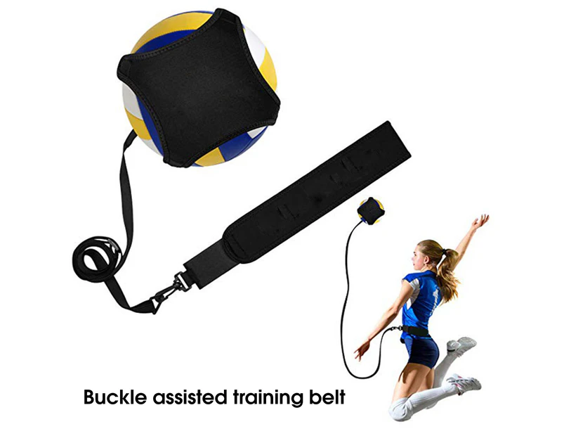 Training Belt Adjustable High Elasticity Accessories Premium Volleyball Training Belt for Beginner  Black