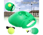 Portable Single Tennis Trainer Self-study Ball Rebound Training Practice Tool Green