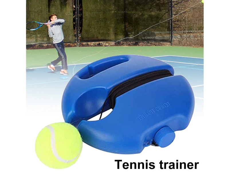 Portable Self-study Practice Tennis Trainer Base Rebound Ball Training Tool Blue