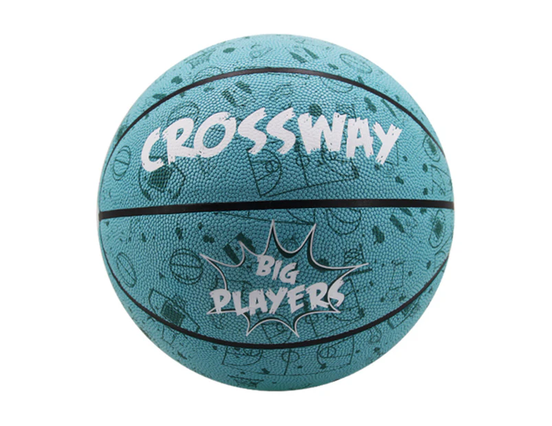 Crossway Basketball Cute Printed Candy Colors Flat Resistant School Children Training Basketbal for Hardwood Court Lake Green