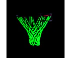 Basketball Net Glow in the Dark Wear-resistant Nylon Heavy Duty Basketball Net Replacement for Outdoor Green