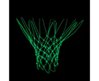 Basketball Net Glow in the Dark Wear-resistant Nylon Heavy Duty Basketball Net Replacement for Outdoor Green