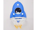 Kid Basketball Kit Detachable Compact Punch Free Wall Mounted Basketball Hoop Kit for Home Blue