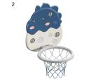 Compact Kid Basketball Kit Strong Absorption Suction Cup Design Whale Shape Basketball Hoop Kit for Home Blue 2