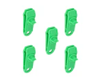 5Pcs Tent Canopy Clip Windproof Special Tooth Design Outdoor Fixing Hook Buckle for Camping Green 5