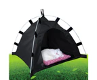 Portable Pet Tent Solid Color Waterproof Oxford Cloth Foldable Dog Outdoor Indoor Nest House Pet Supplies Black