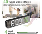 Digital Clock, Digital Clock Large Display, Living Room LED Digital Alarm Clock, Rechargeable, Voice Activated, Snooze