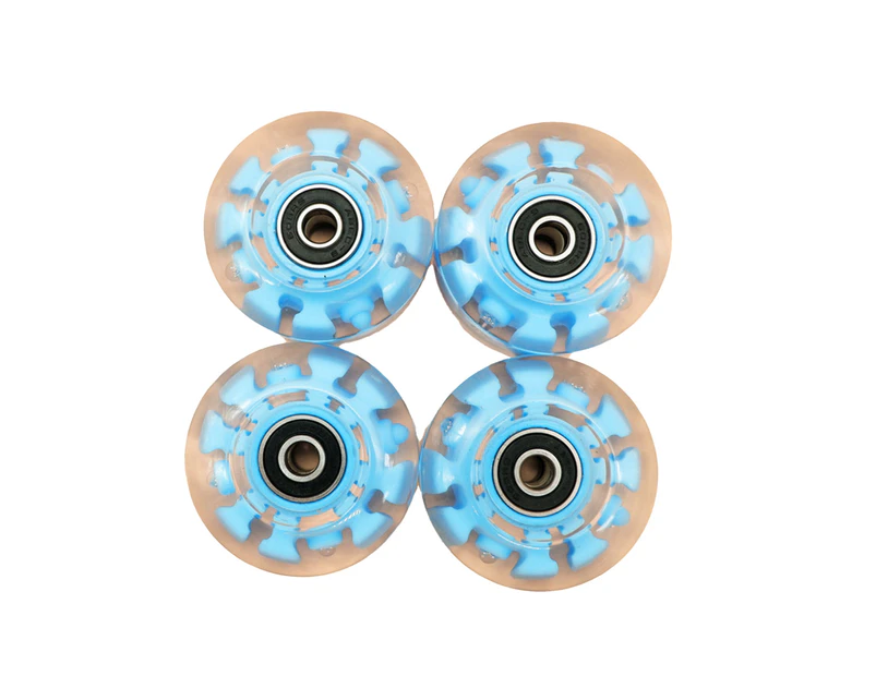 1 Set Luminous Skating Wheel Wearproof Safe Reliable LED Skate Roller Shoe Flashing Wheel for Skating