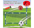 1 Set Soccer Goal Pool 2-in-1 Parent-child Interaction Outdoor Football Pool Goal Toy with Basketball Hoop Gift for Boys-1 Set