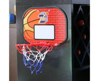 1 Set Basketball Stands with Suction Cups Indoor Game Plastic Basketball Backboard Hoop Set for Children