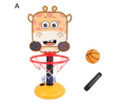 1 Set  Basketball Hoop Adjustable Height Stable Base Plastic Mini Outdoor Indoor Portable Basketball Stand Toy Set for Home
