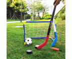 1 Set Hockey Goal Set Detachable Durable Exercise Two-person Interaction Skill Training Children Indoor Hockey Goal Set for Outdoor