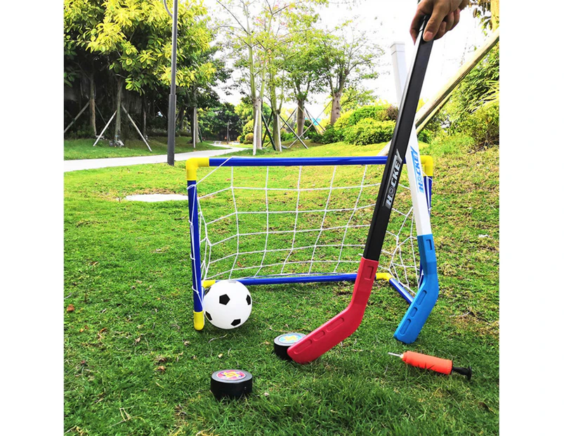 1 Set Hockey Goal Set Detachable Durable Exercise Two-person Interaction Skill Training Children Indoor Hockey Goal Set for Outdoor