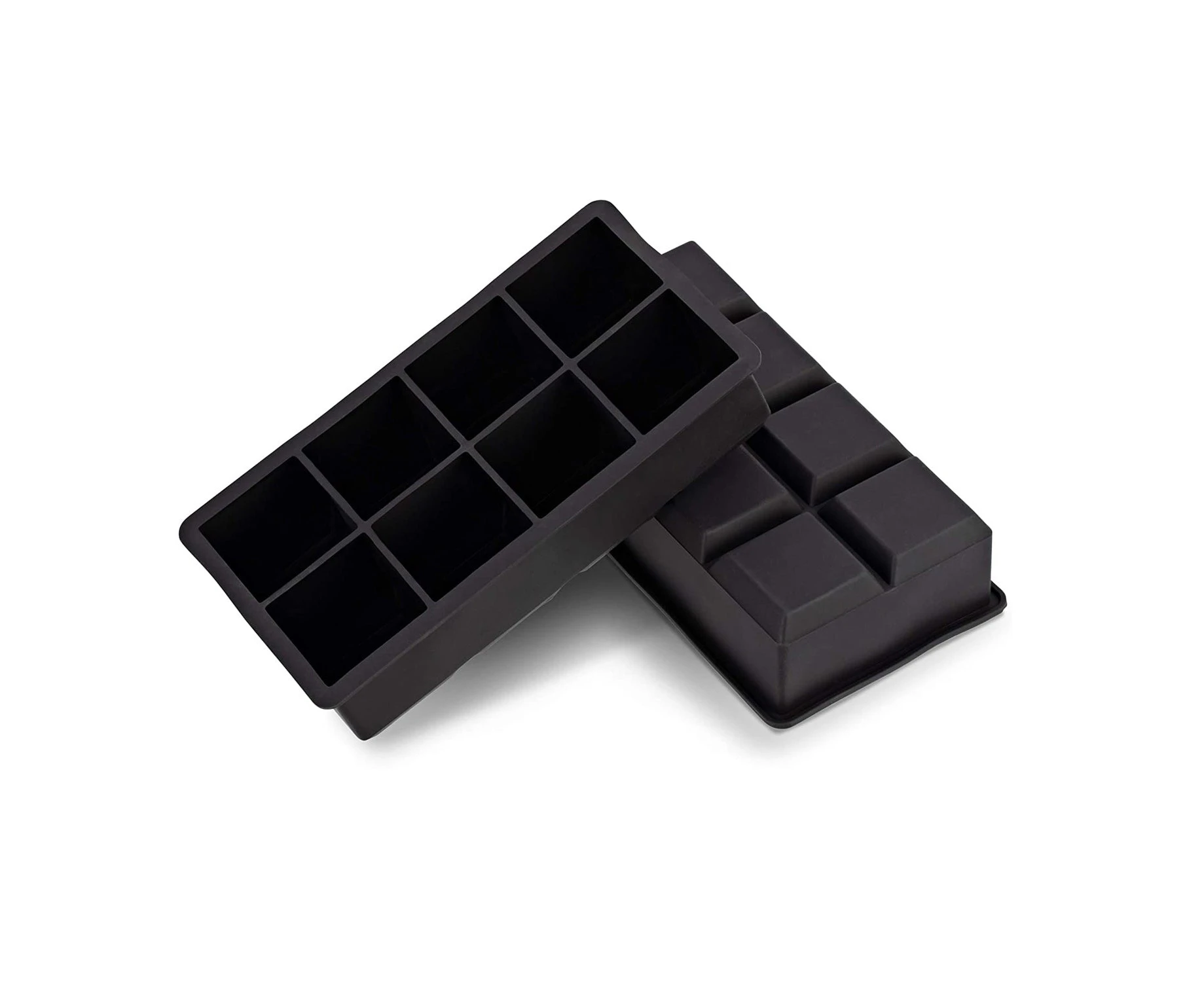 Silicone Ice Cube Trays Large Ice Cube Molds Giant Square Set of 2