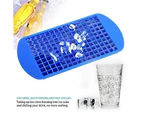 160 Grid Silicone Ice Cube Tray, Squares Mini Small Food Grade Ice Mold, Blue