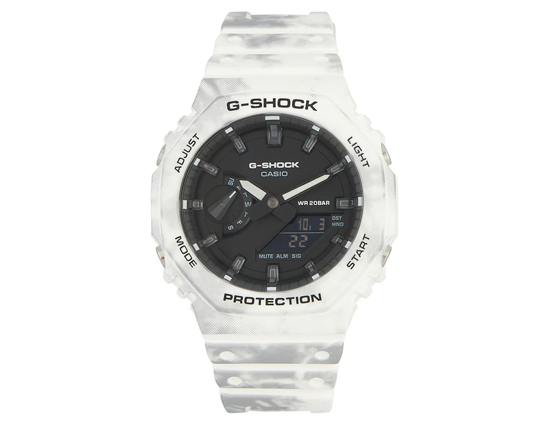 Casio G-Shock 45mm GAE2100GC-7A Frozen Forest Resin Watch - White/Black